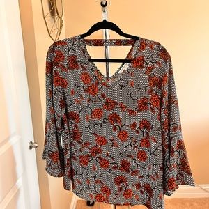 Women's Floral Blouse - Size XL